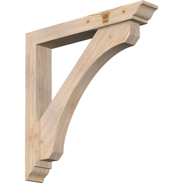 Ekena Millwork Legacy Traditional Smooth Bracket w/ Offset Brace, Douglas Fir, 5 1/2"W x 36"D x 36"H BKT0604X36X36LEC01SDF - main